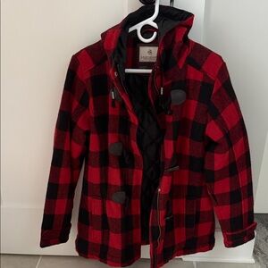 Legendary Whitetails Red and Black Pea Coat